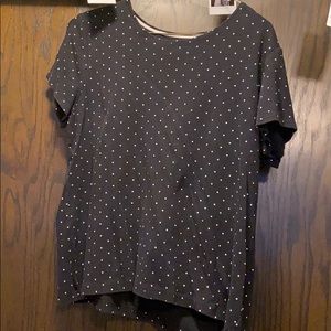 Black and white polka dot tee